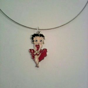Colorful Betty Boop pendant necklace